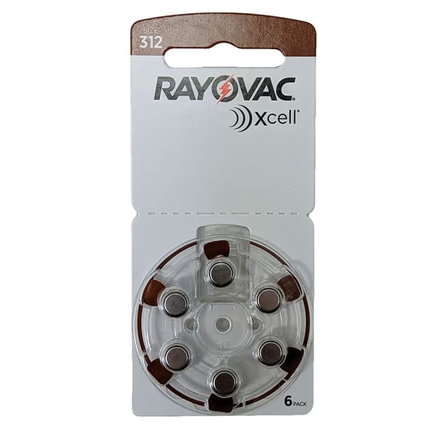 HAB-R-IM-312-6-MF XCELL SIZE 312 HEARING AID BATTE