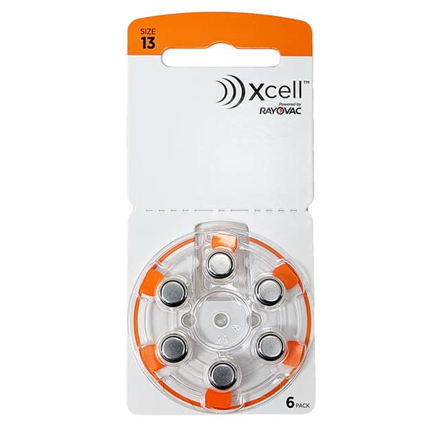 HAB-R-IM-13-6-MF XCELL SIZE 13 HEARING AID BATTER