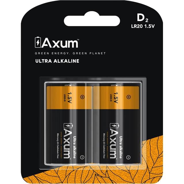 AX-LR20-2 LR20 D ALKALINE 1.5V - 2 PACK