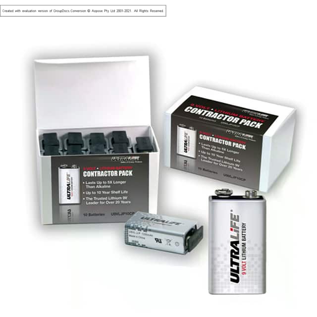 U9VL 9V Lithium Battery