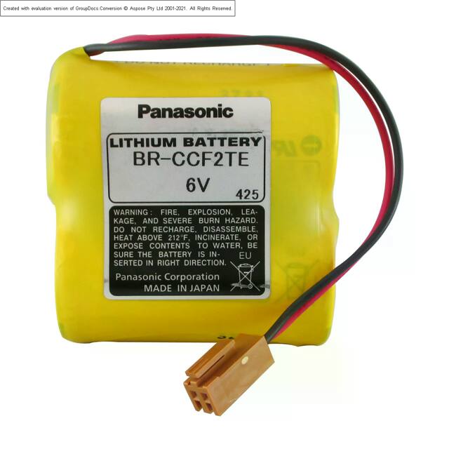 BR-CCF2TH BATTERY LITHIUM 6V