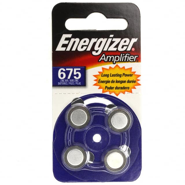 AC675-4AP BATT ZINC 1.4V BUTTON 11.6MM 4PK