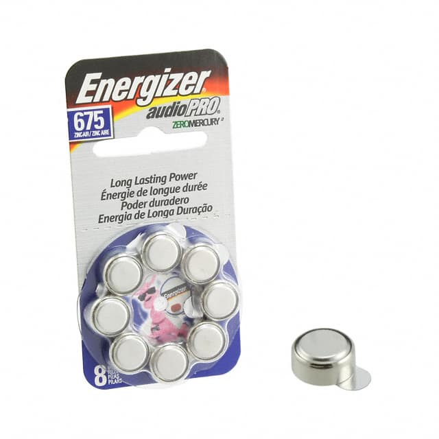 AC675-8AP BATT ZINC 1.4V BUTTON 11.6MM 8PK