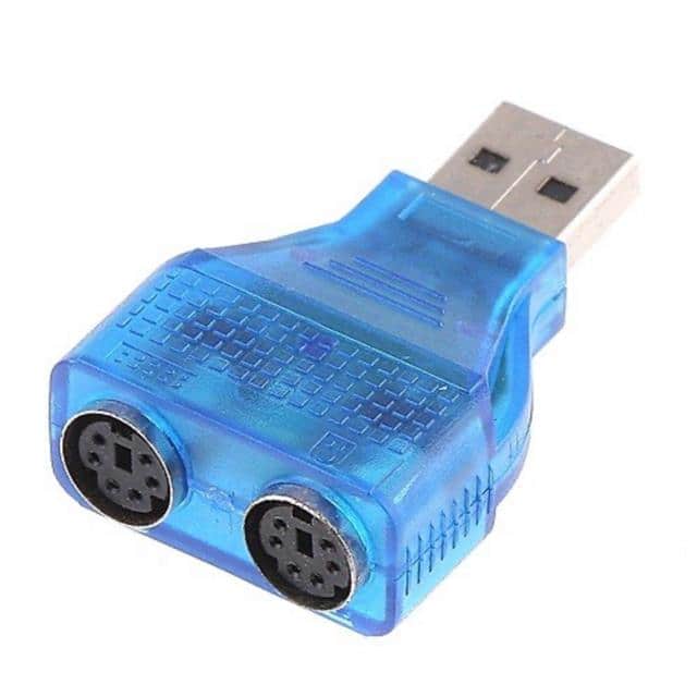 SANOXY-VNDR-DUAL-PS2-BLU-2PORT SANOXY USB-MALE-TO-DUAL-PS-2-PS2