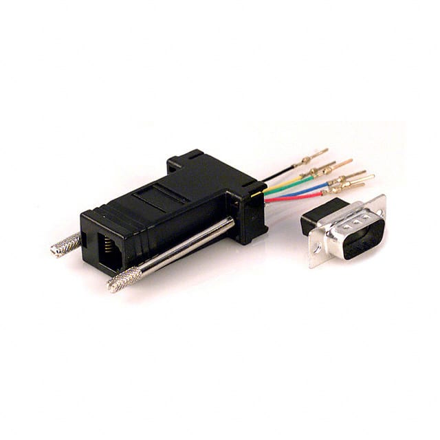 AMK-0002 ADAPT DB9M TO 6P6C JACK BLACK