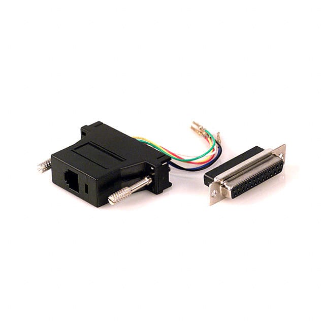 AMK-0222 ADAPT DB25F TO 6P6C JACK BLACK