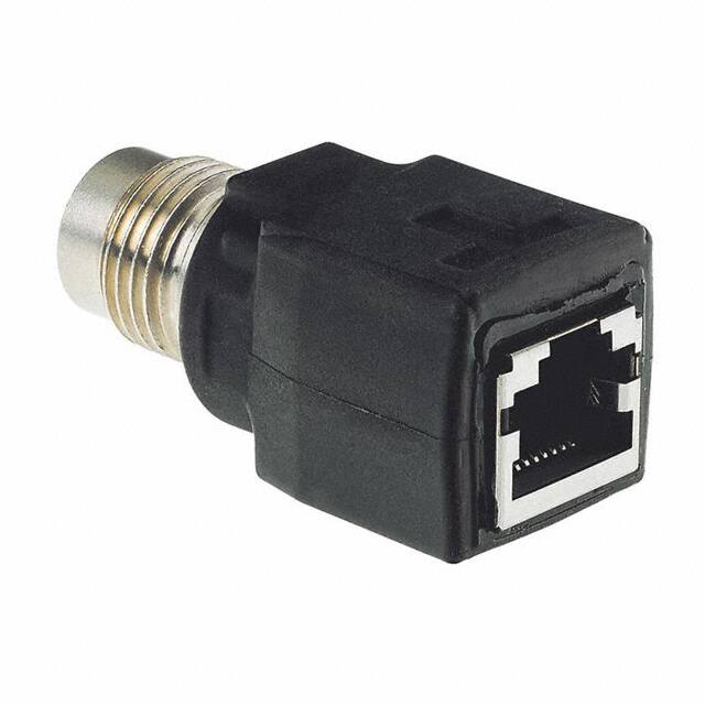 21033812400 ADAPT CIRC 4POS TO RJ45 JACK BLK