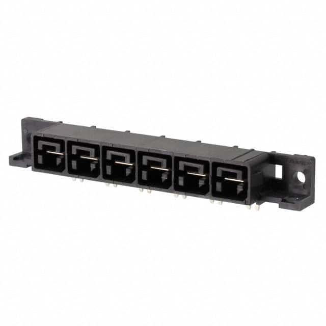 556882-6 CONN RCPT 6POS 11.18MM R/A SLDR