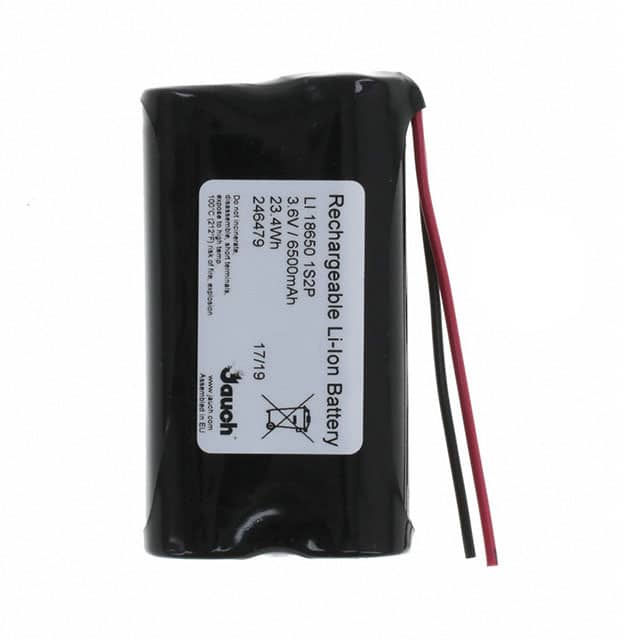 LI18650JP1S2P+PCM+2 WIRES 70MM BATT LITH ION 3.6V 6.5AH