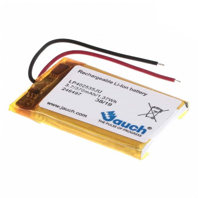 LP402535JU+PCM+2 WIRES 50MM BATT LITH POLY 1S1P 320MAH 3.7V