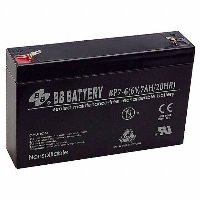 BP7-6-T1 BATTERY LEAD ACID 6V 7AH