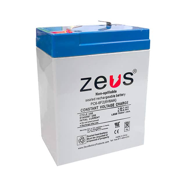 PC6-6F2 BATTERY LEAD ACID 6V 6AH