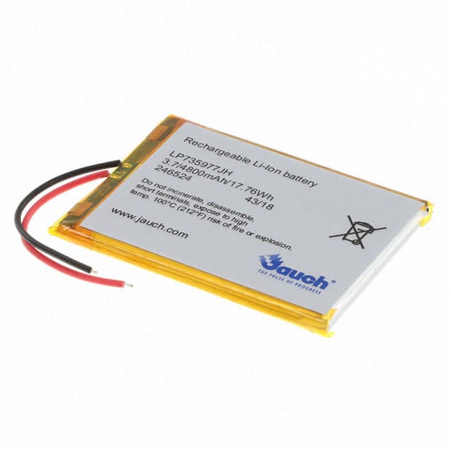 LP735977JH+PCM+2 WIRES 70MM BATT LITH POLY 1S1P 5000MAH 3.7V