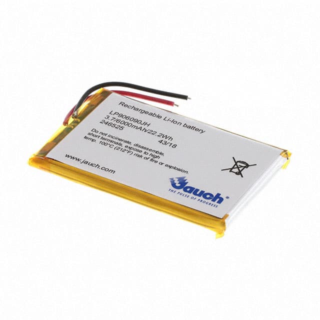 LP906090JH+PCM+2 WIRES 70MM BATT LITH POLY 1S1P 6000MAH 3.7V