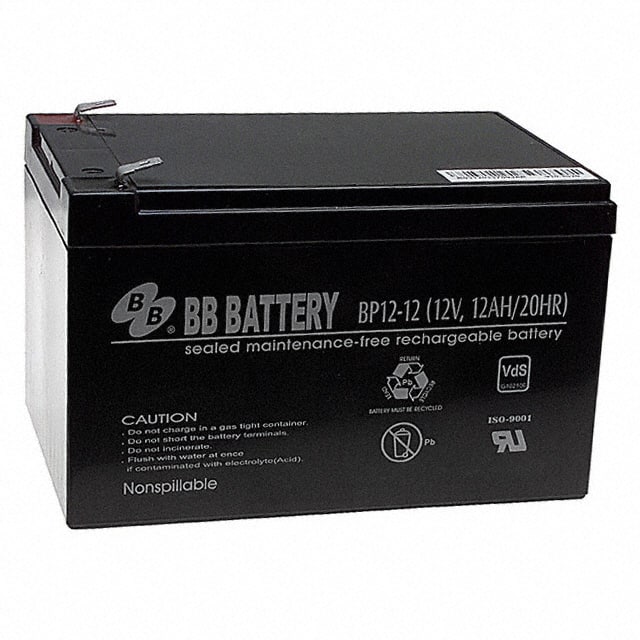 BP12-12-T2-FR BATTERY LEAD ACID 12V 12AH
