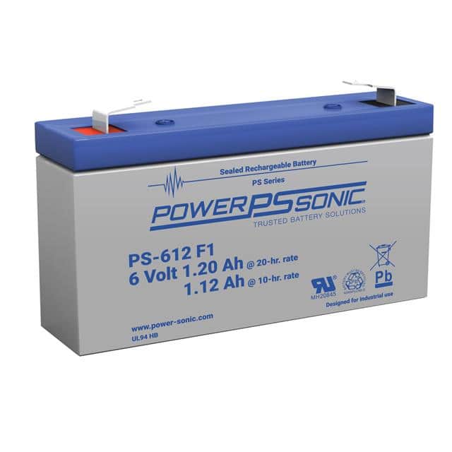 PS-612 F1 BATTERY LEAD ACID 6V 1.2AH