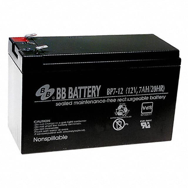 BP7-12-T2 BATTERY LEAD ACID 12V 7AH