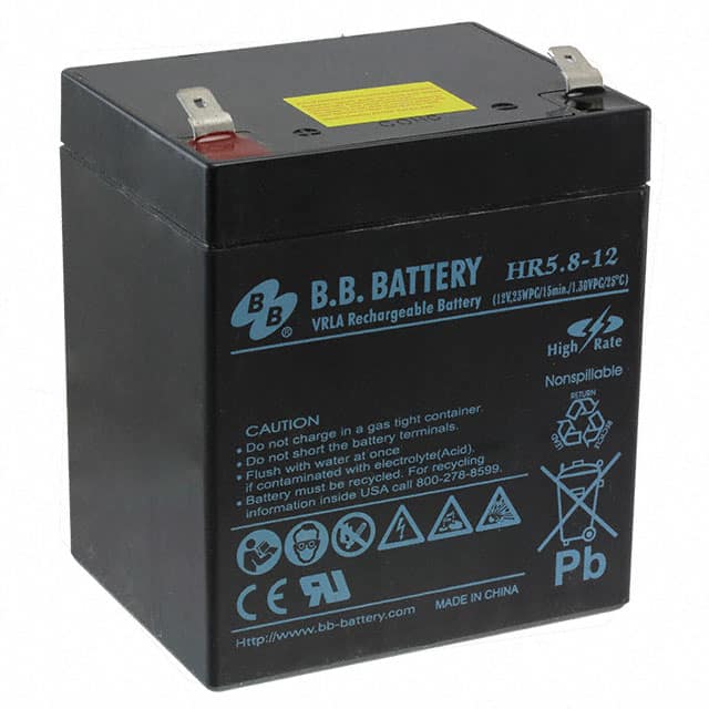 HR5.8-12-T2 BATTERY LEAD ACID 12V 5.3AH