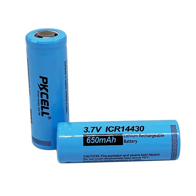 ICR14430-650-F ICR14430 650MAH 3.7V FLAT TOP