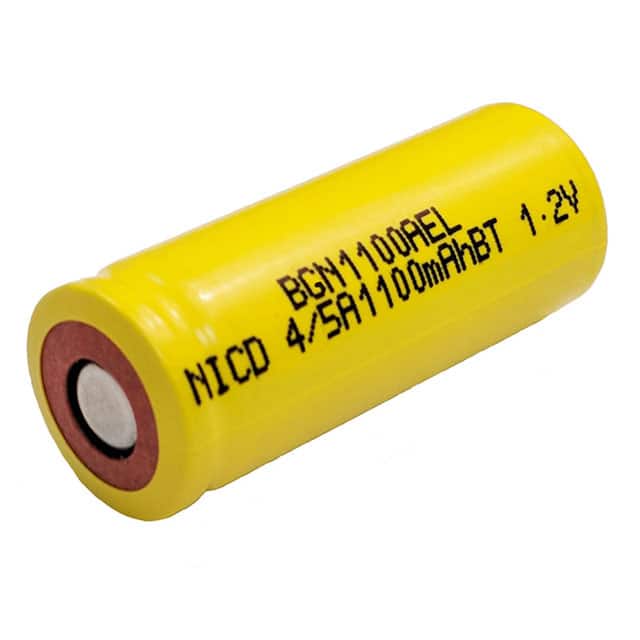 BGN1100AEL 1.2V 1100MAH NICAD BATTERY 4/5A
