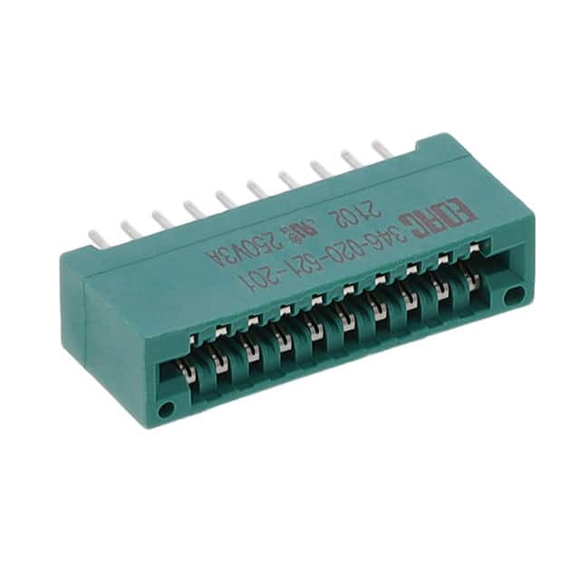 346-020-521-201 CONN EDGE DUAL FMALE 20POS 0.125