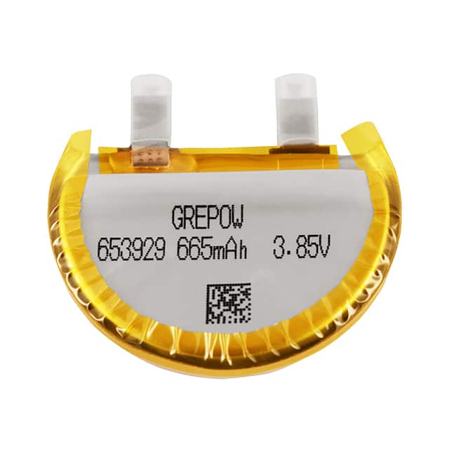 GRP653929-3.85V-665MAH LITHIUM POLYMER BATTERY CELL 3.8