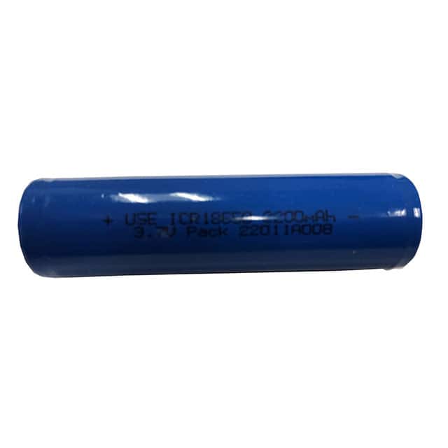 USE-18650-2200PCB 2.2Ah, 3.7V, Li-Ion, 18650, JST
