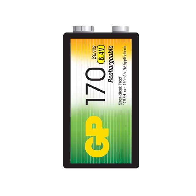 GP 170 9V (NIMH) GP NIMH 170MAH 9V 1'S BULK PACK