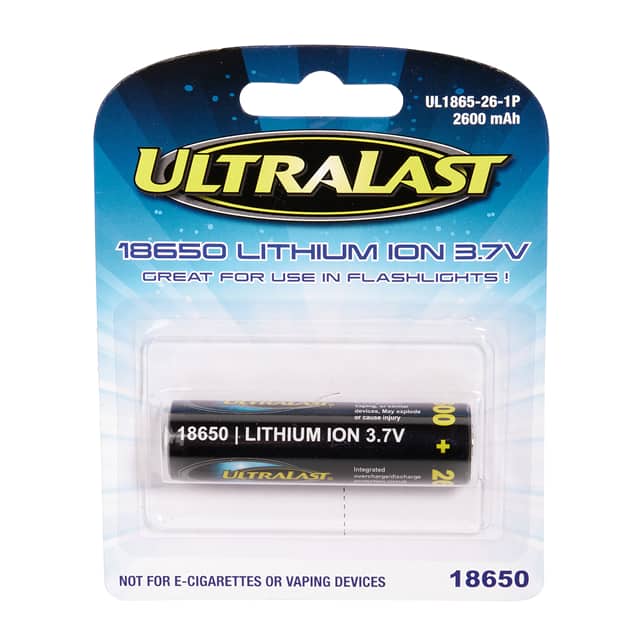 UL1865-26-1P BATT LITH-ION 3.7V 2.6AH 18650
