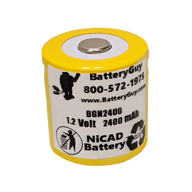 BGN2400 1.2V 2400MAH NICAD BATTERY 1/2D