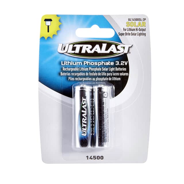 UL14500SL-2P BATT LITHIUM 3.2V 600MAH 14500