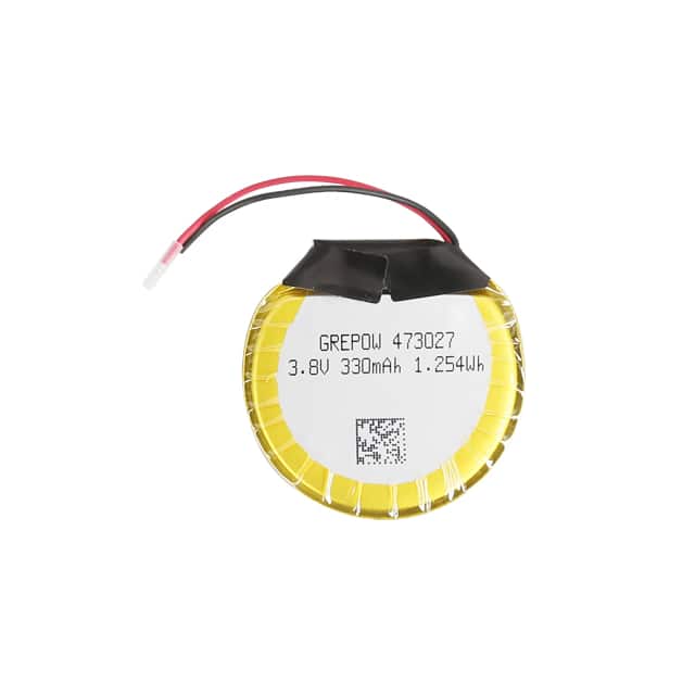GRP473027-1C-3.8V-330MAH WITH PCM LIHITUM POLYMER BATTERY CELL 3.8
