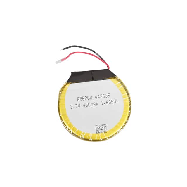 GRP443535-1C-3.7V-450MAH WITH PCM LIHITUM POLYMER BATTERY CELL 3.7