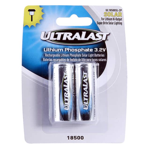 UL18500SL-2P BATT LITHIUM 3.2V 1AH 18500
