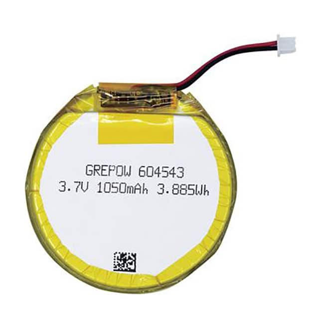 GRP604543-1C-3.7V-1050MAH WITH PCM LIHITUM POLYMER BATTERY CELL 3.7