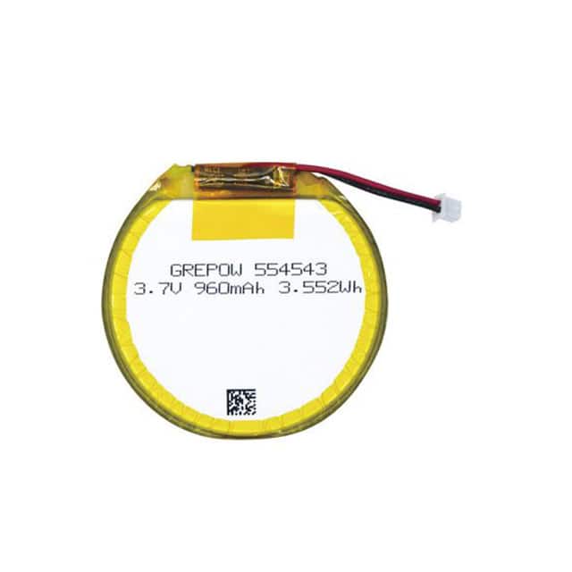 GRP554543-1C-3.7V-960MAH WITH PCM LIHITUM POLYMER BATTERY CELL 3.7