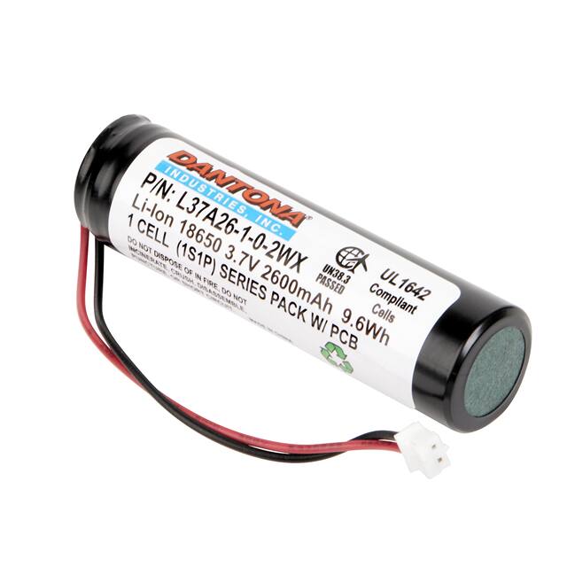 L37A26-1-0-2WX BATT LITH-ION 3.7V 2.6AH 18650
