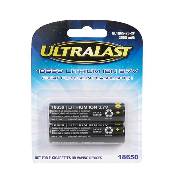UL1865-26-2P BATT LITH-ION 3.7V 2.6AH 18650