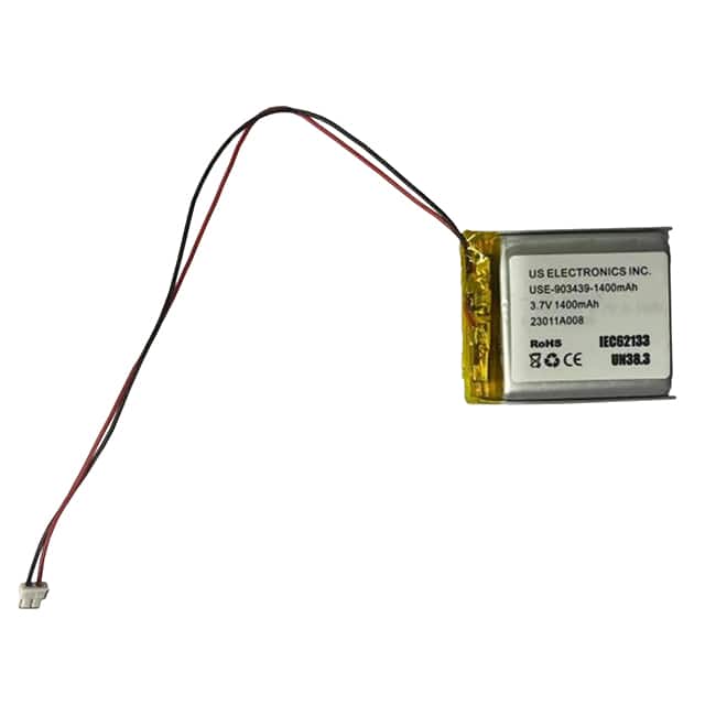 USE-903439-1400 mAh 1.4 Ah, 3.7V, LIPO, 90x34x39 siz