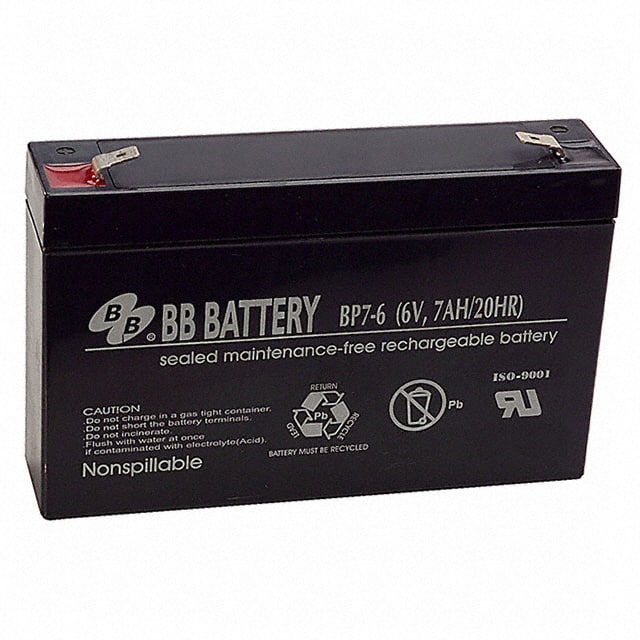 BP7-6-T3 BATTERY LEAD ACID 6V 7AH