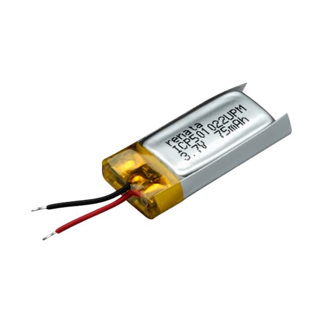 ICP501022UPM BATT LITHIUM 3.7V 80MAH