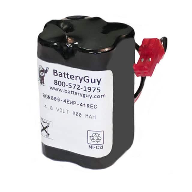 BGN800-4EWP-41REC 4.8V 900MAH NICAD BATTERY