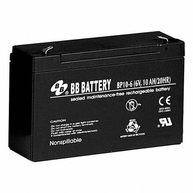 BP10-6-T3 BATTERY LEAD ACID 6V 10AH
