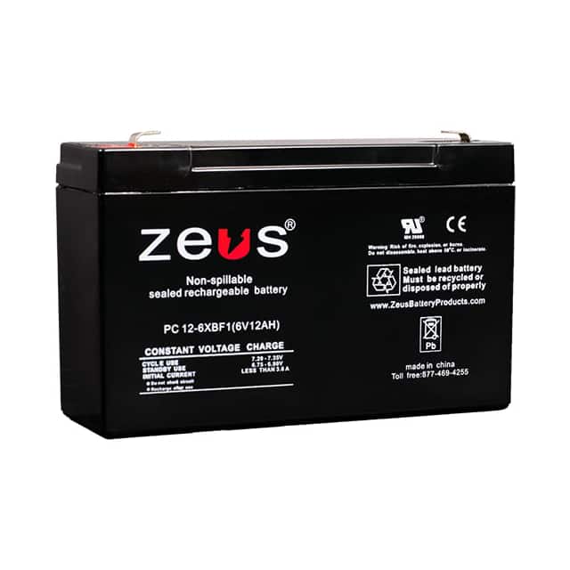 PC12-6XBF1 6V 12AH F1  BLACK RECHARGABLE SE