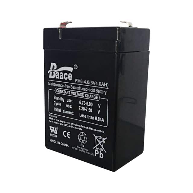 6V 4Ah Lead-Acid Rechargeable Battery 6V 4AH LEAD-ACID RECHARGEABLE BA