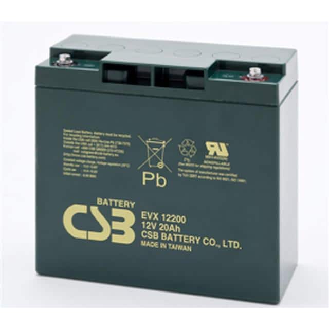 EVX12200 12V 20AH SLA RECESSED TERMINALS