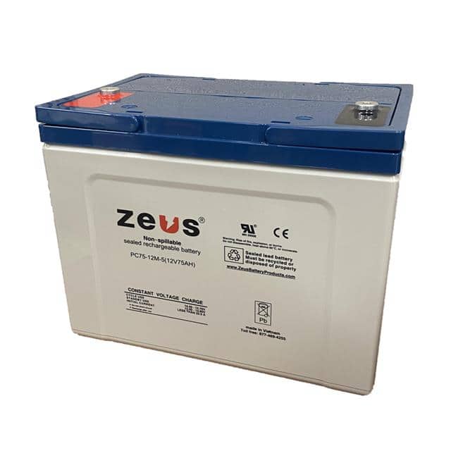 PC75-12M 75AH 12V M6 RECHARGEABLE SEALED