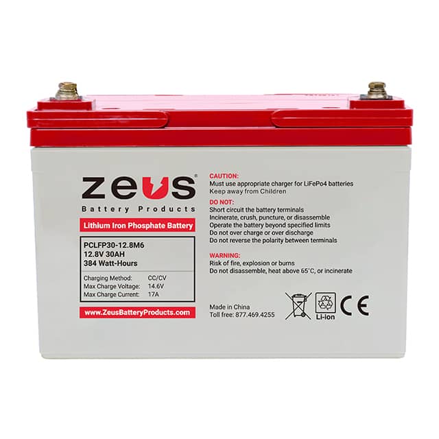 PCLFP30-12.8M6 BATT LIFEPO4 12.8V 30AH
