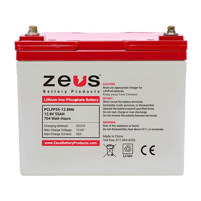 PCLFP55-12.8M6 BATT LIFEPO4 12.8V 55AH