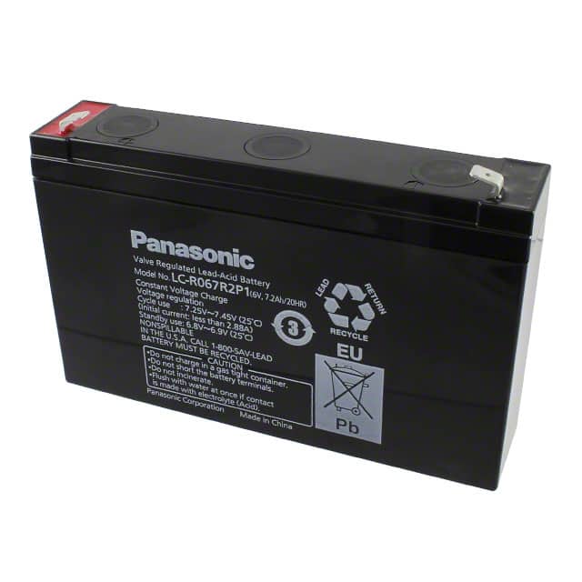 LC-R067R2P1 BATTERY LEAD ACID 6V 7.2AH